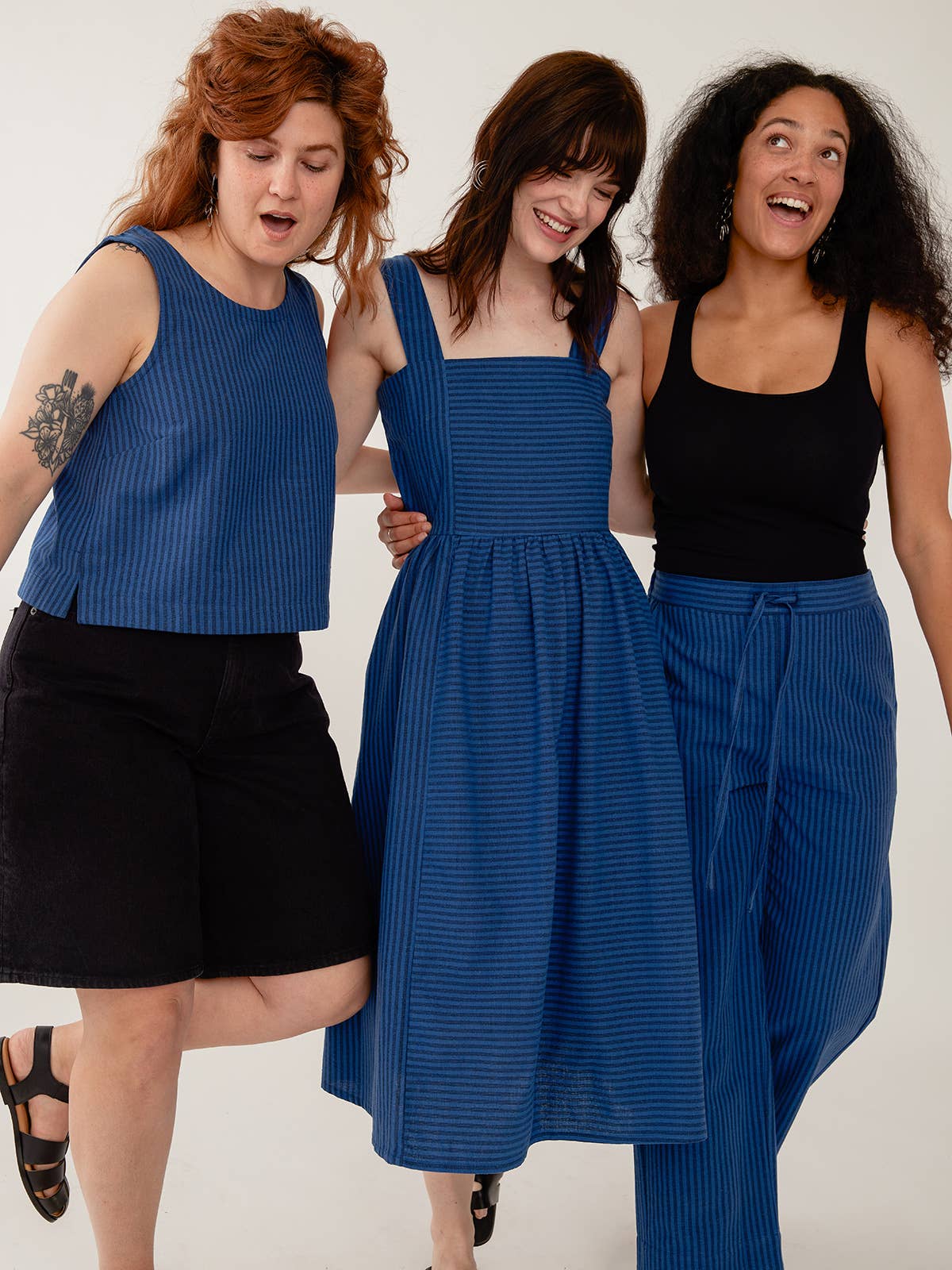 Emmy Pant Cerulean Stripe