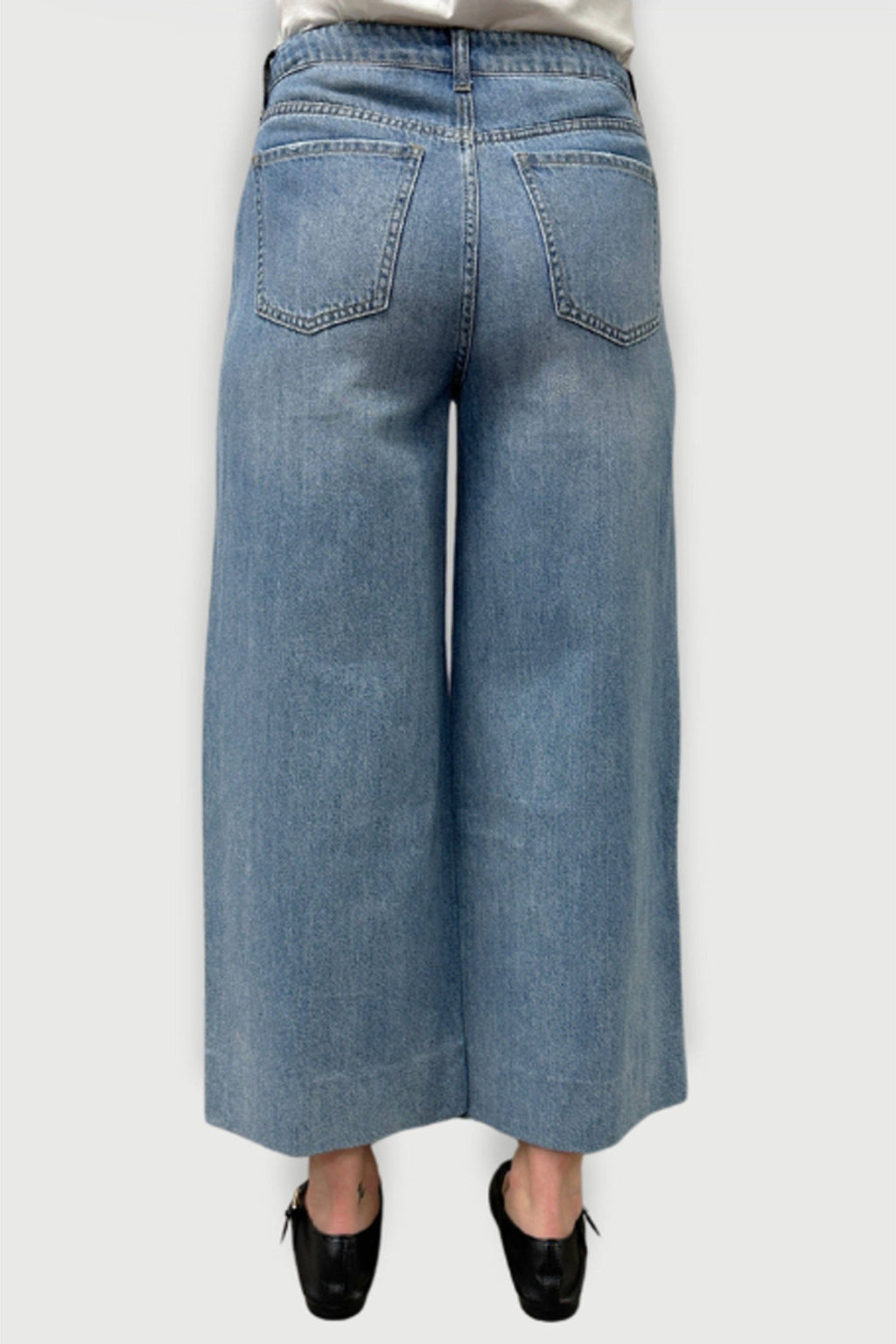 Dakota High Rise Super Wide Crop | Classic Light Vintage