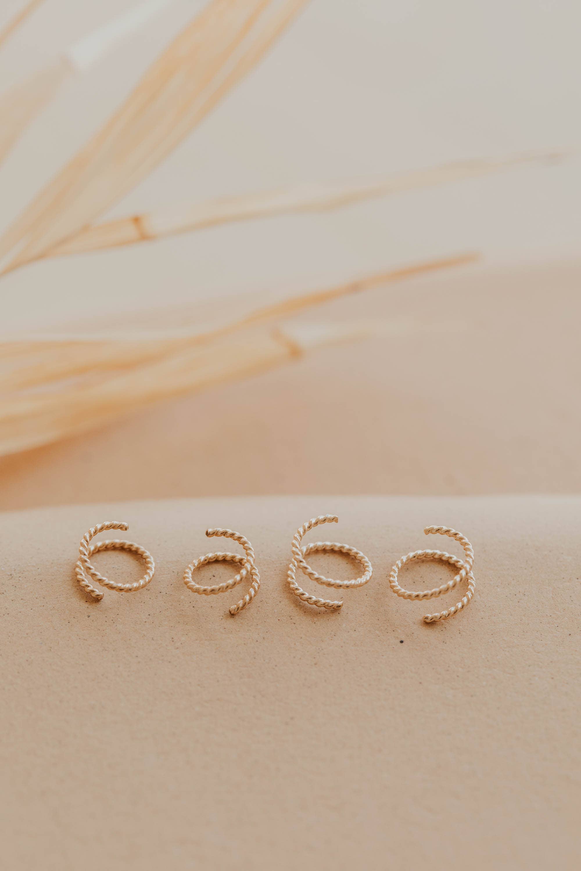 Tiny Twist Earrings | 14kt Gold Fill + Sterling Silver: Larger - 8MM / Classic