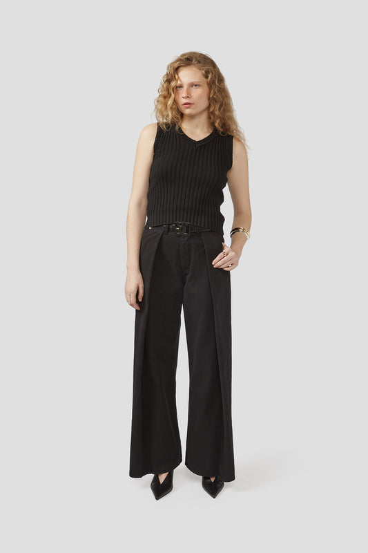 Fortune Wide Leg Trousers | Black