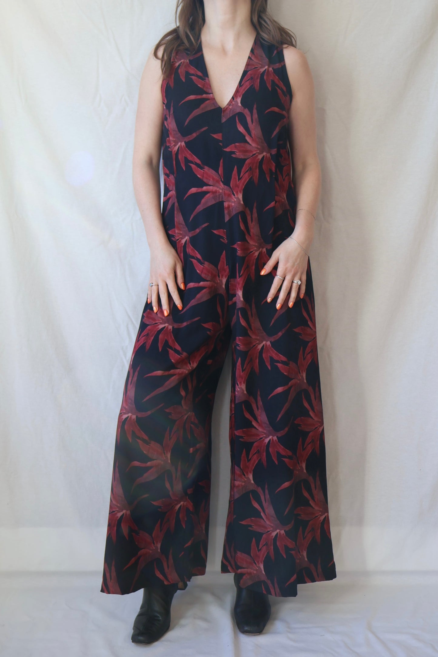 One and Done Jumpsuit | Palm Print