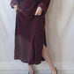 Bias Slip Skirt | Aubergine