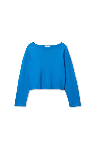 Briana Boat Neck Sweatshirt | Cobalt