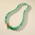 Bold Gemstone Beaded Necklace Green Jade