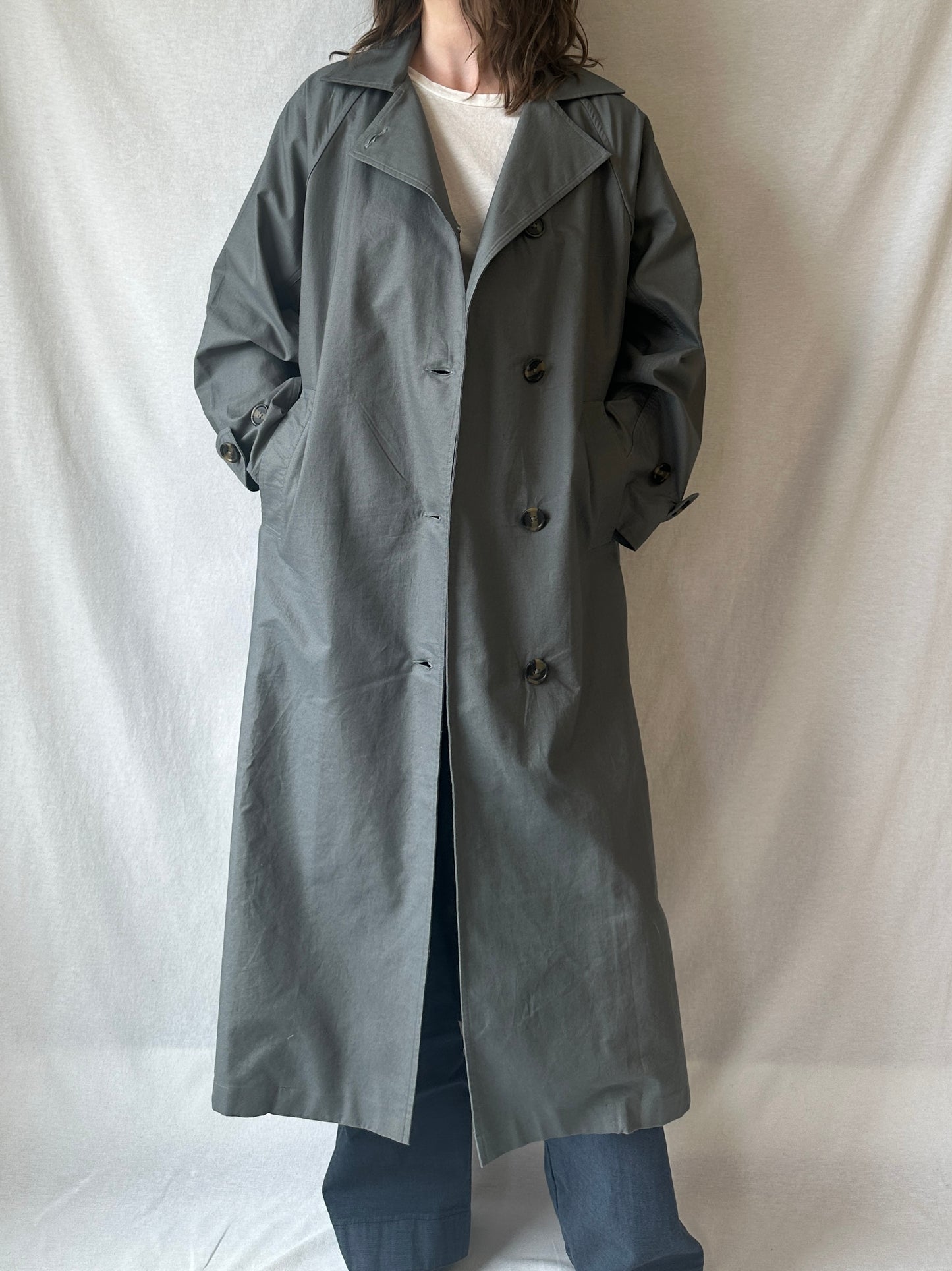 Seamed Trench Coat | Mineral Green