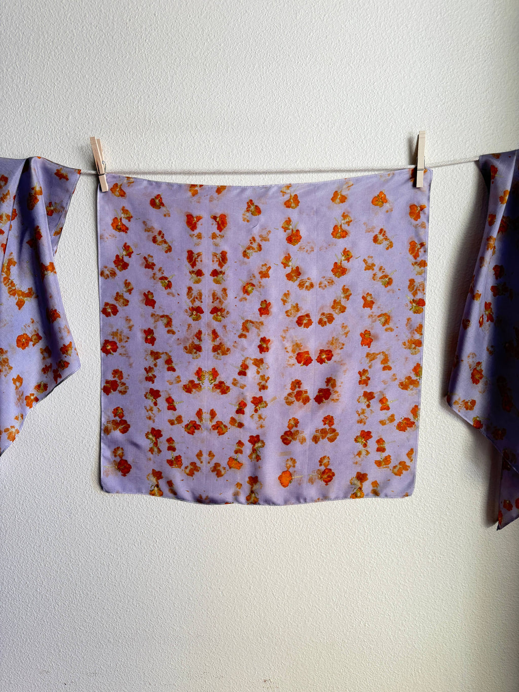 Naturally Dyed Silk Scarf - Lilac Sun