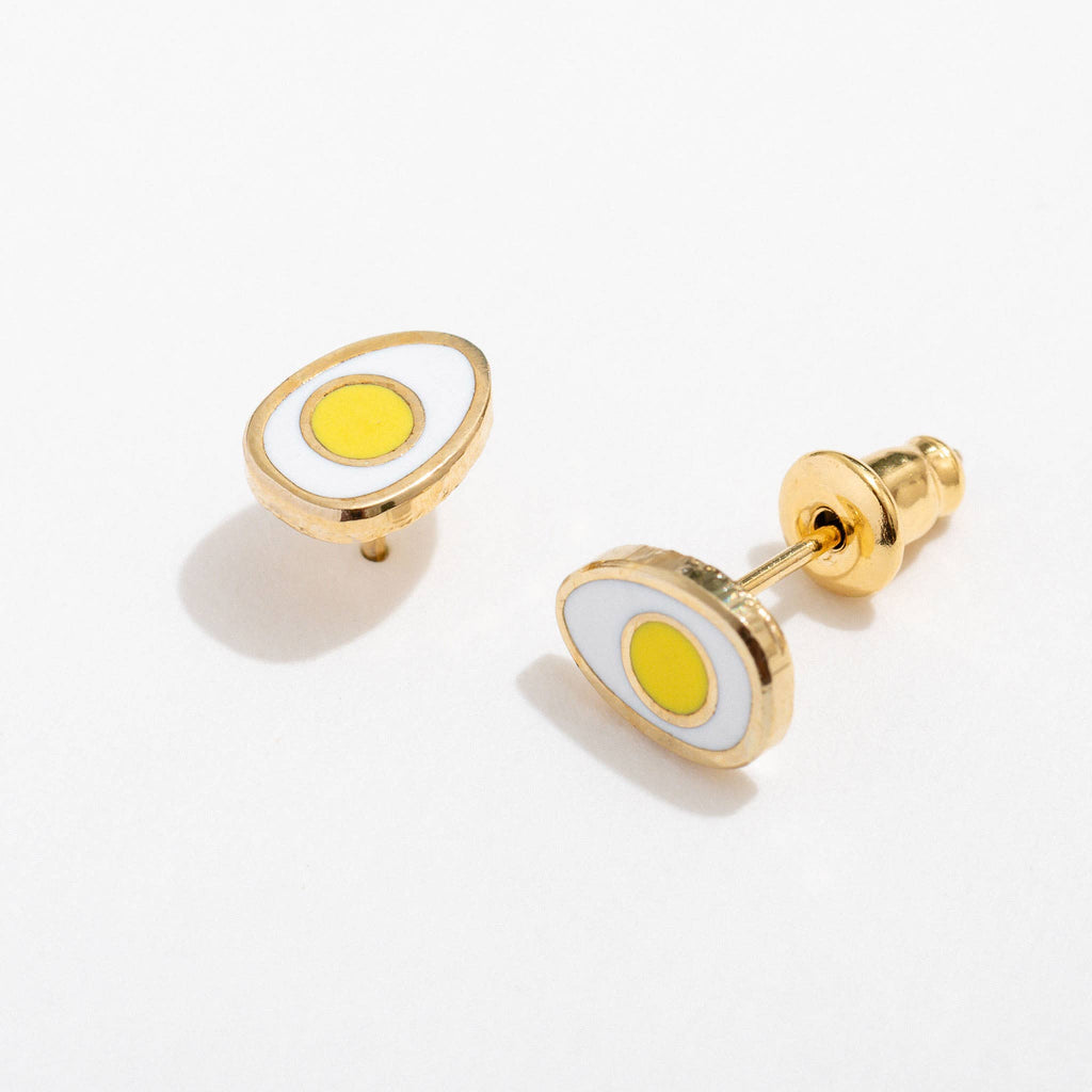 Egg Enamel Stud Earrings