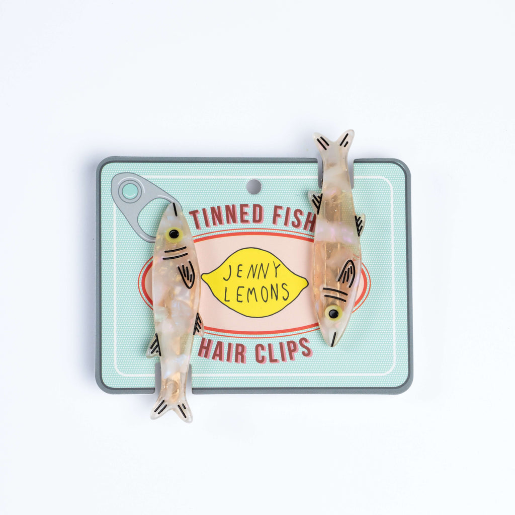 Sardine Alligator Hair Clip Set | Gold