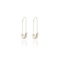 Safety Pin Hoop Earrings: Sterling Silver