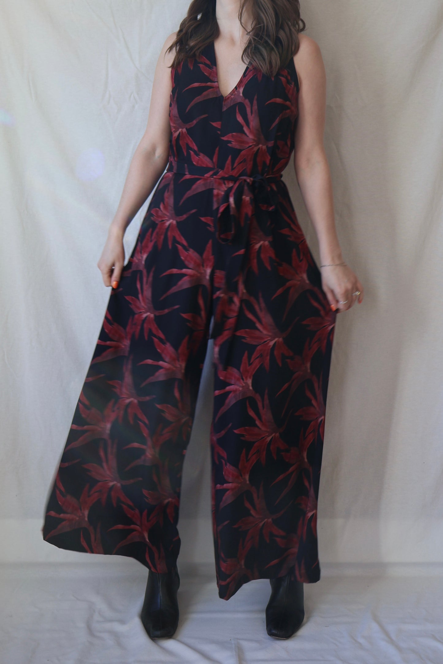 One and Done Jumpsuit | Palm Print