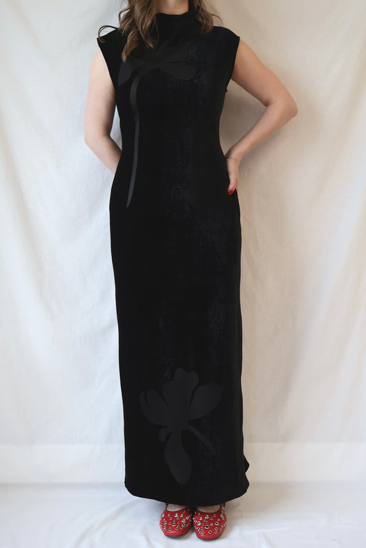 Sakalani Dress | Black Velvet