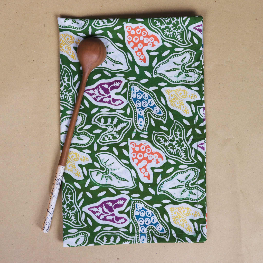 Batik Tea Towel | Taro Leaf