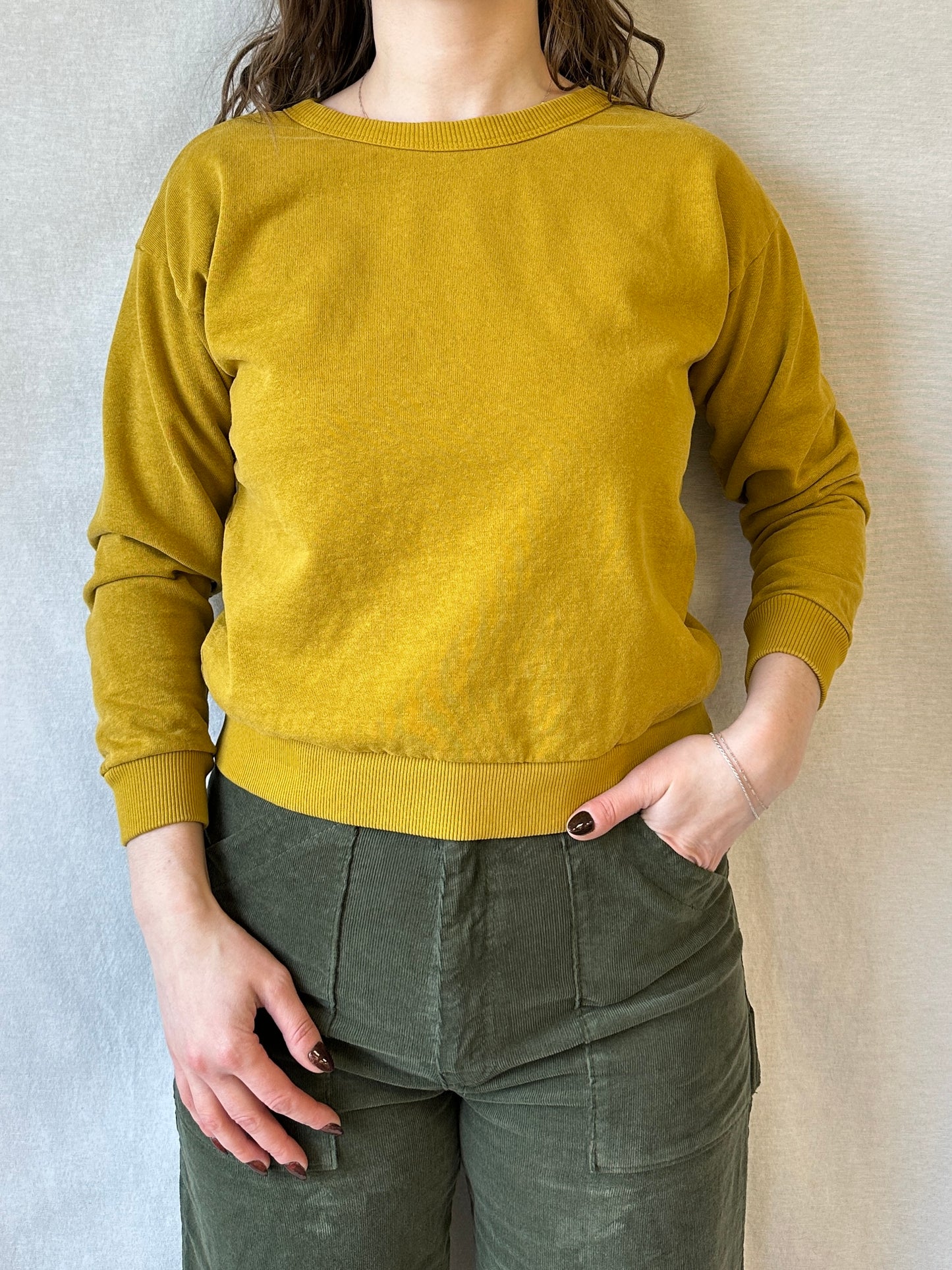 Laguna Cropped Sweatshirt | Citrine Yellow