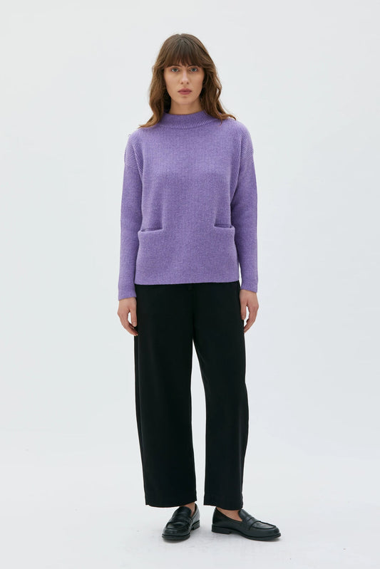 Helga Pocket Sweater | Lilac