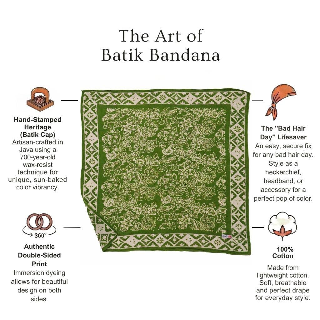 Hand Dyed Batik | Green Serenity