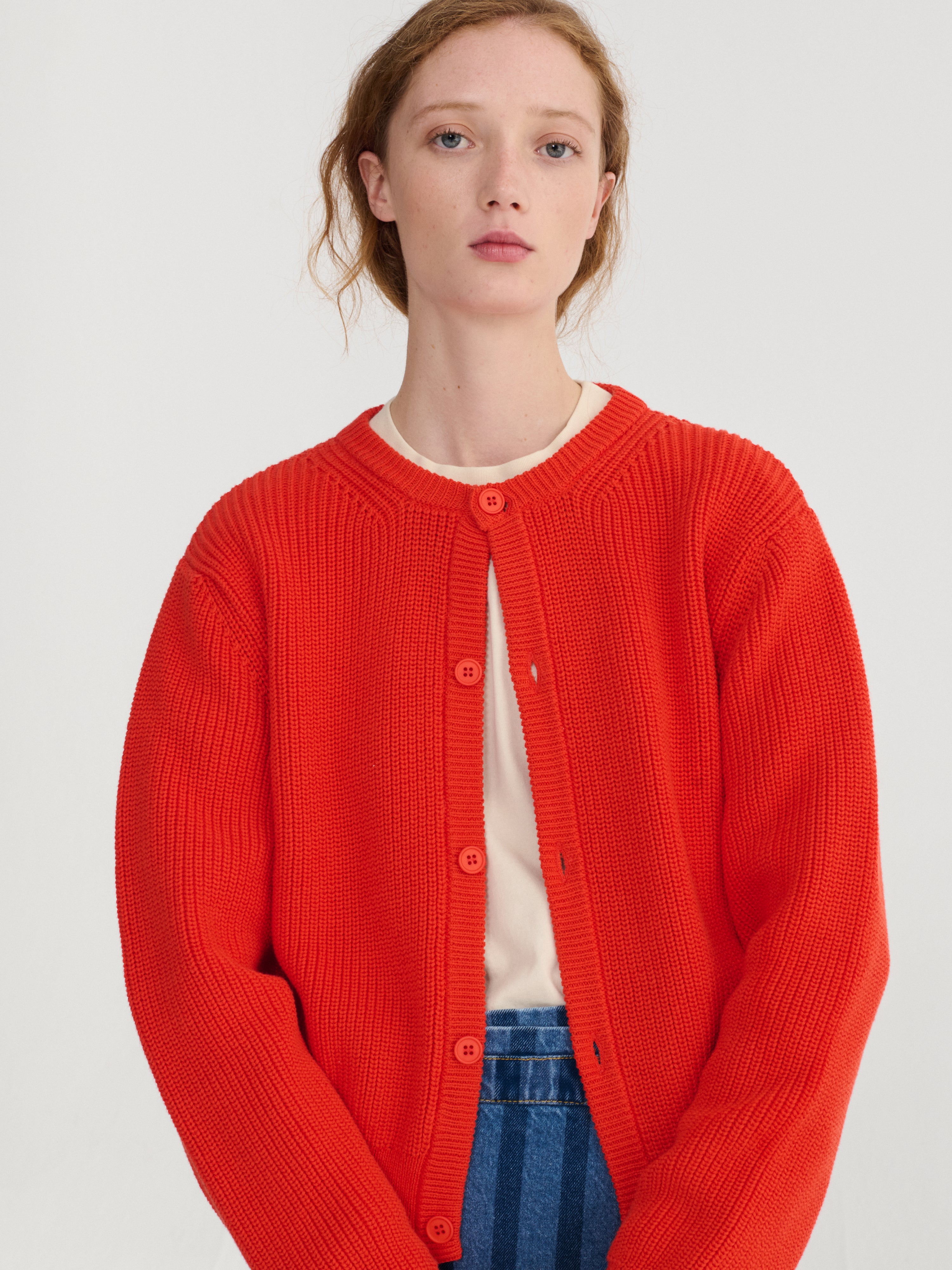 Pickles Knit Cardigan | Red