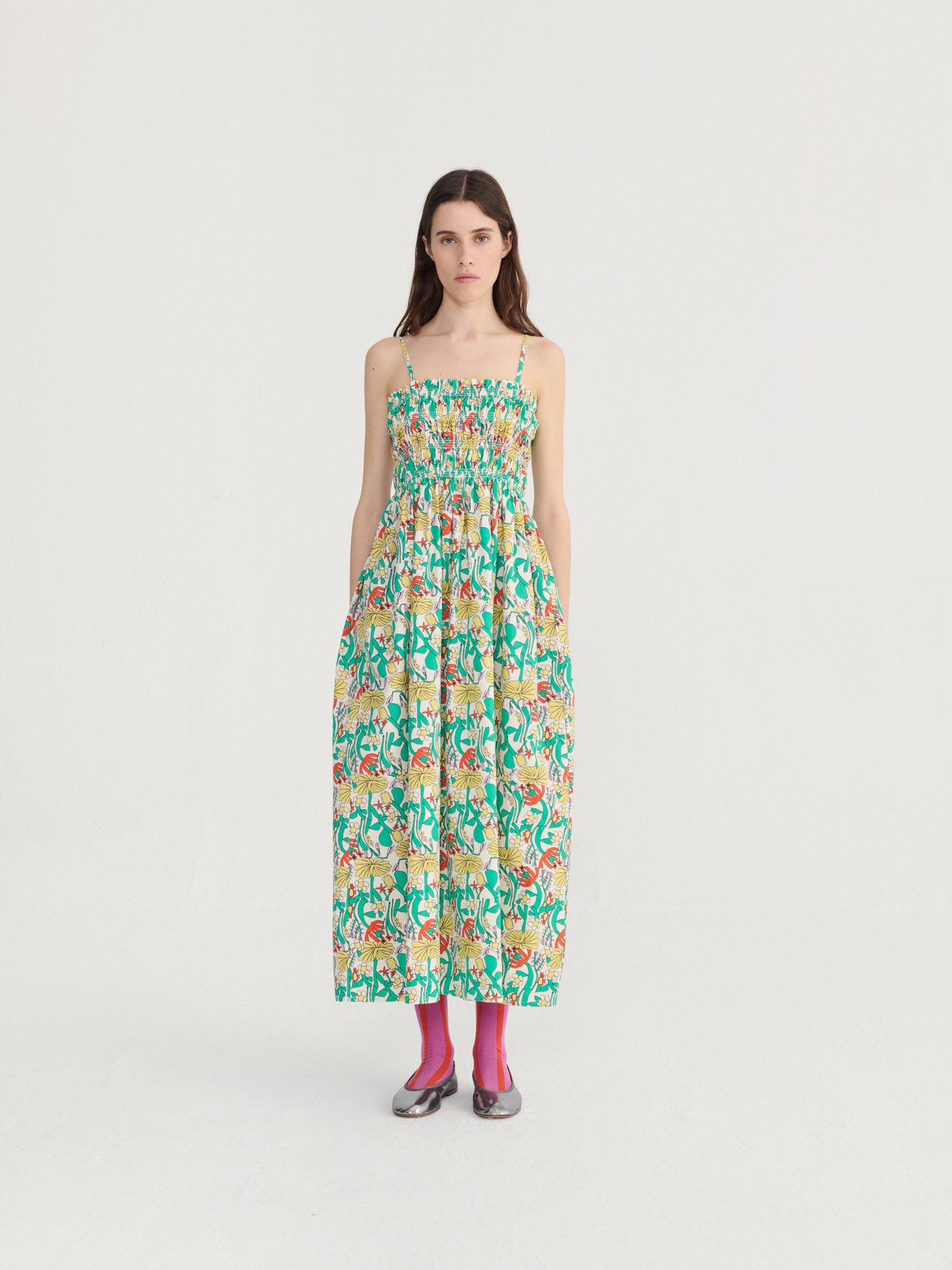 Herbalist Gathered Bustier Dress | Off White