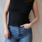 Elanor 90s Muscle Tank | True Black