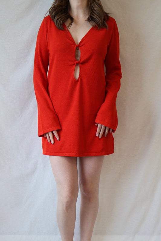 Paloma Reversible Mini Dress  | Cherry Red