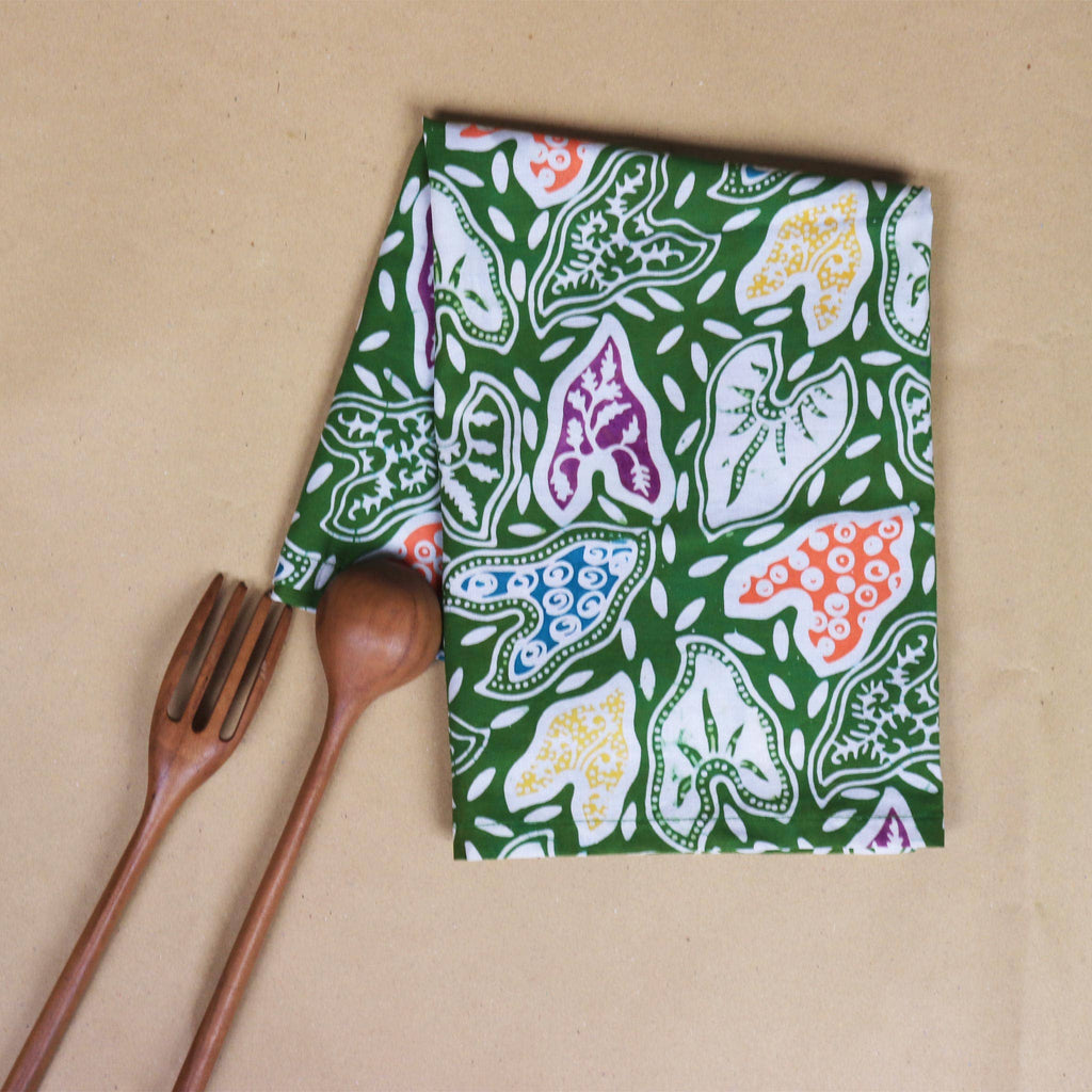 Batik Tea Towel | Taro Leaf