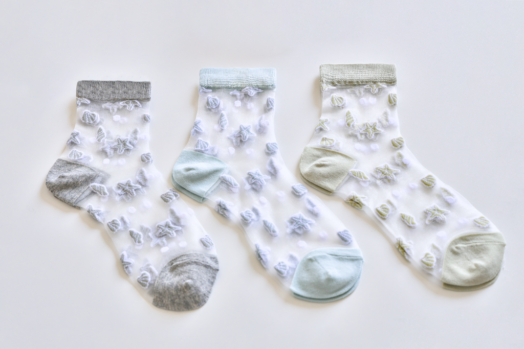 Women's Sheer Socks - Summer Breathable Starfish & Seashell