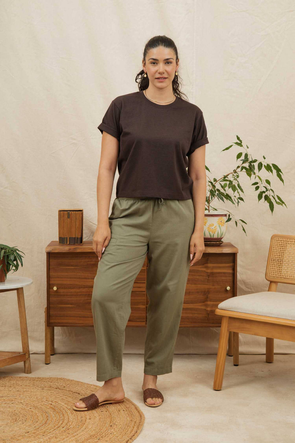 Recycled Boxy Tee | Truffle