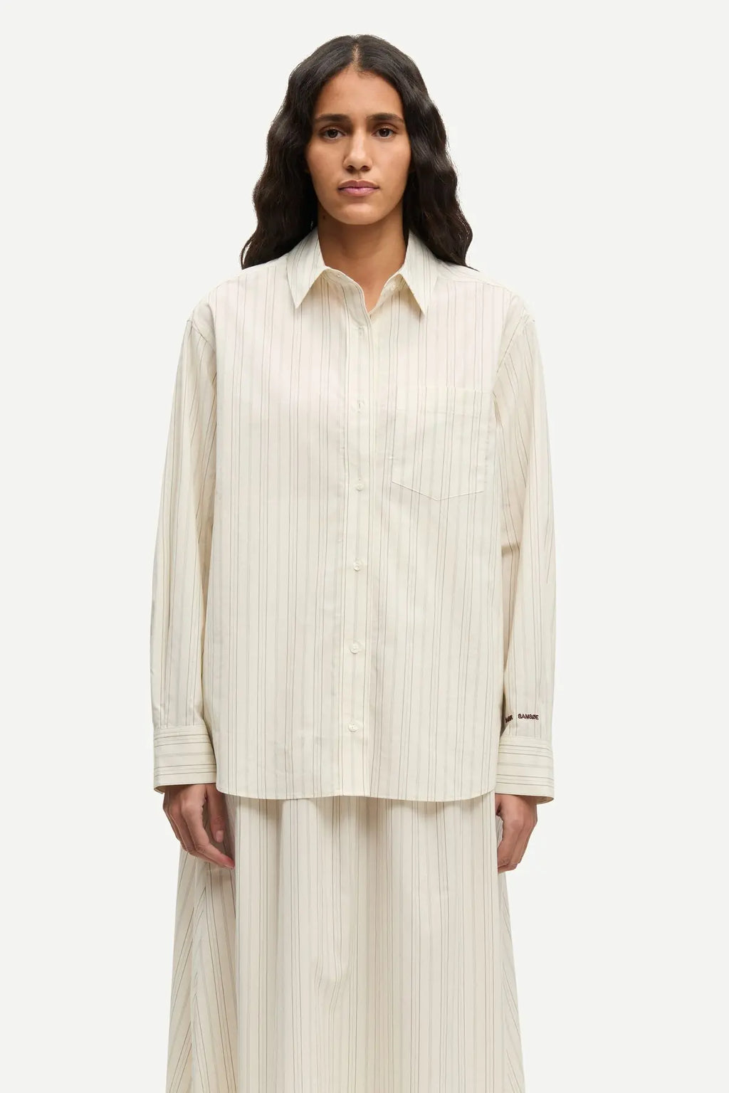 Salova Pocket Shirt | Bone Stripe