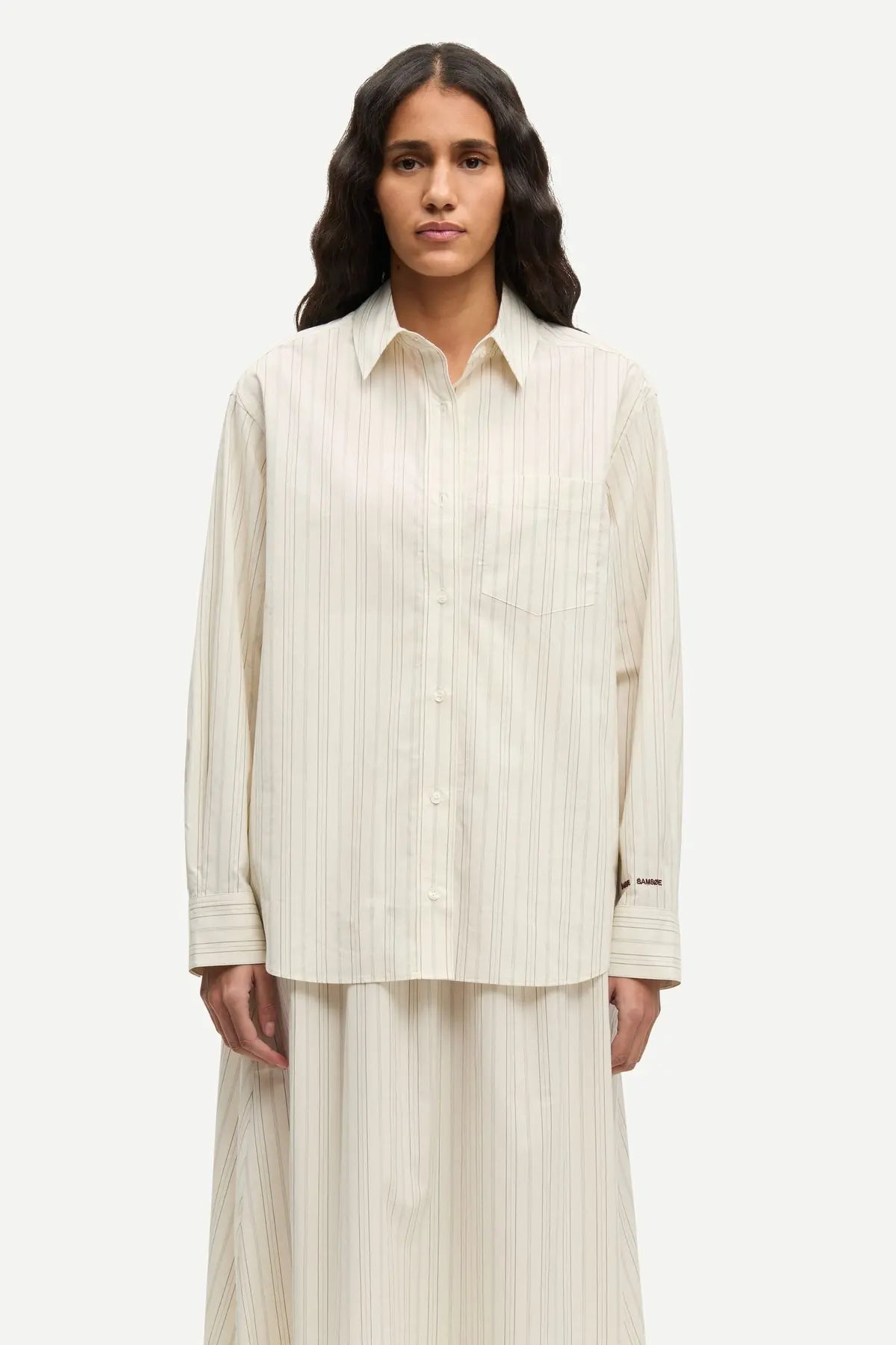 Salova Pocket Shirt | Bone Stripe