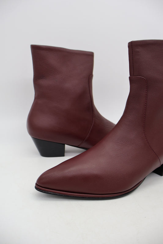 Mae Ankle Boot | Burgundy