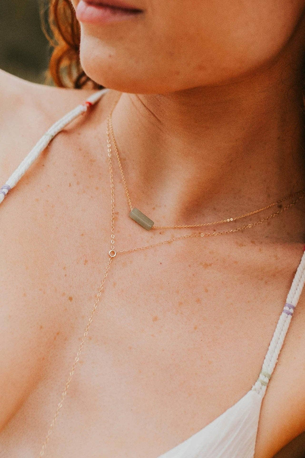 Seafoam Gemma Necklace | 14kt Gold Fill
