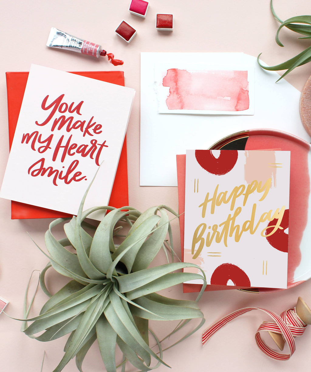 Heart Smile - Letterpress Love Greeting Card