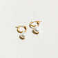 Pearl Hoops | Gold