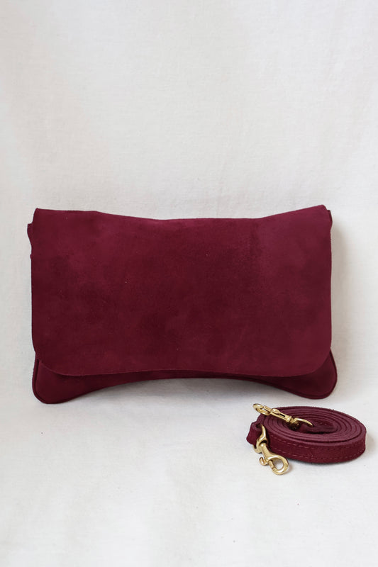 Cecilia Crossbody Clutch | Mulberry Suede