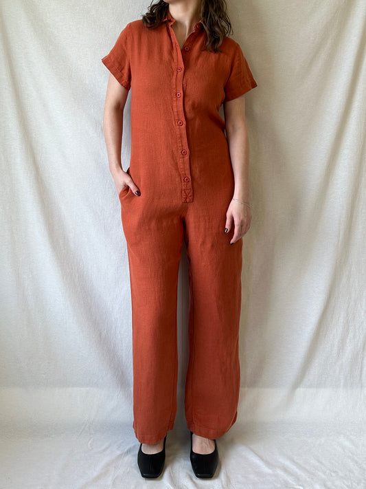 Stillwater Polo Pant Romper | Rooibos Tea