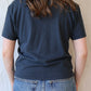 Cropped Lorel Tee | Navy