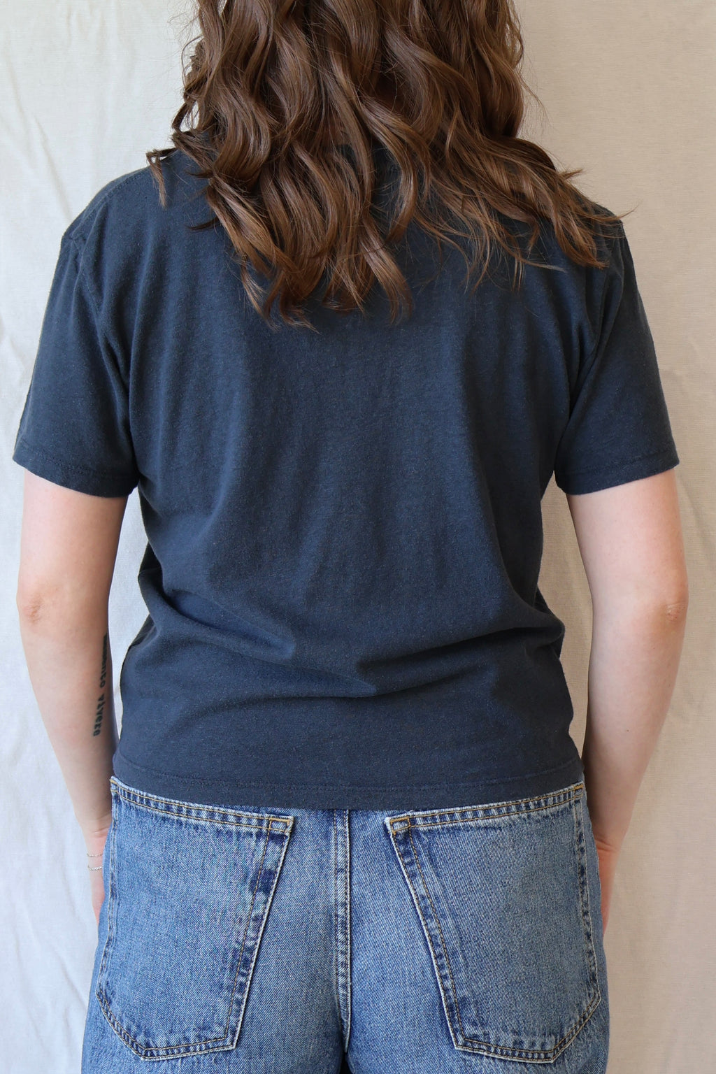 Cropped Lorel Tee | Navy