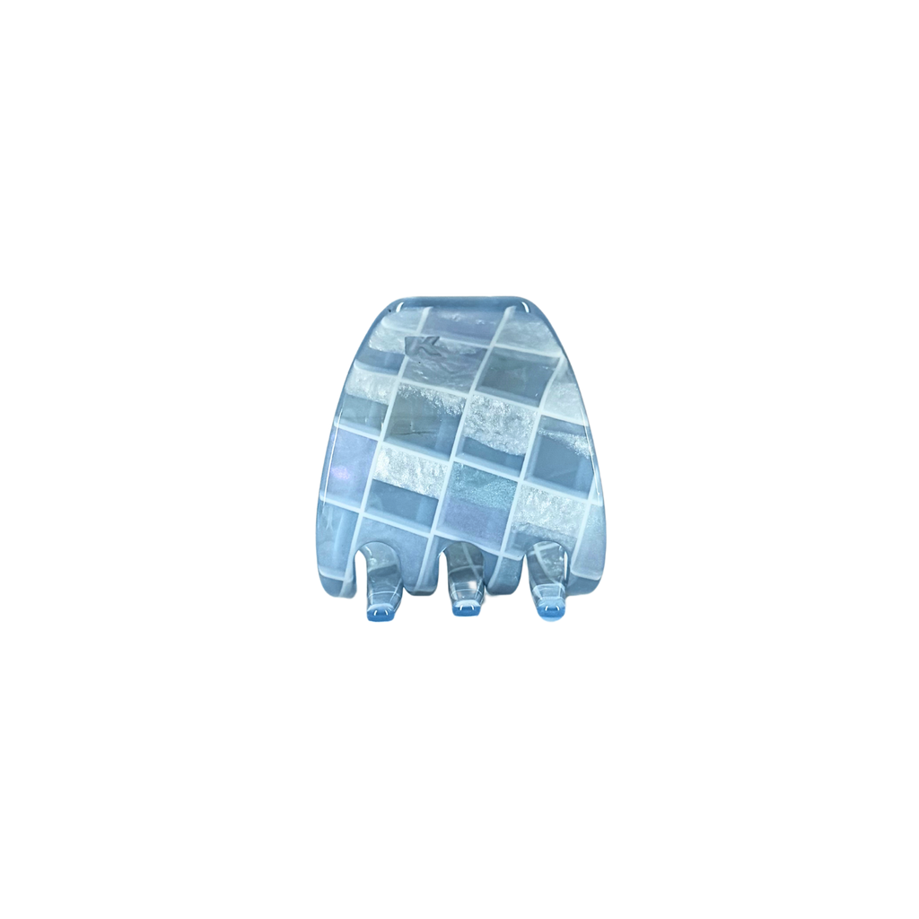 Mini Hair Claw Clip | Aquamarine Tile