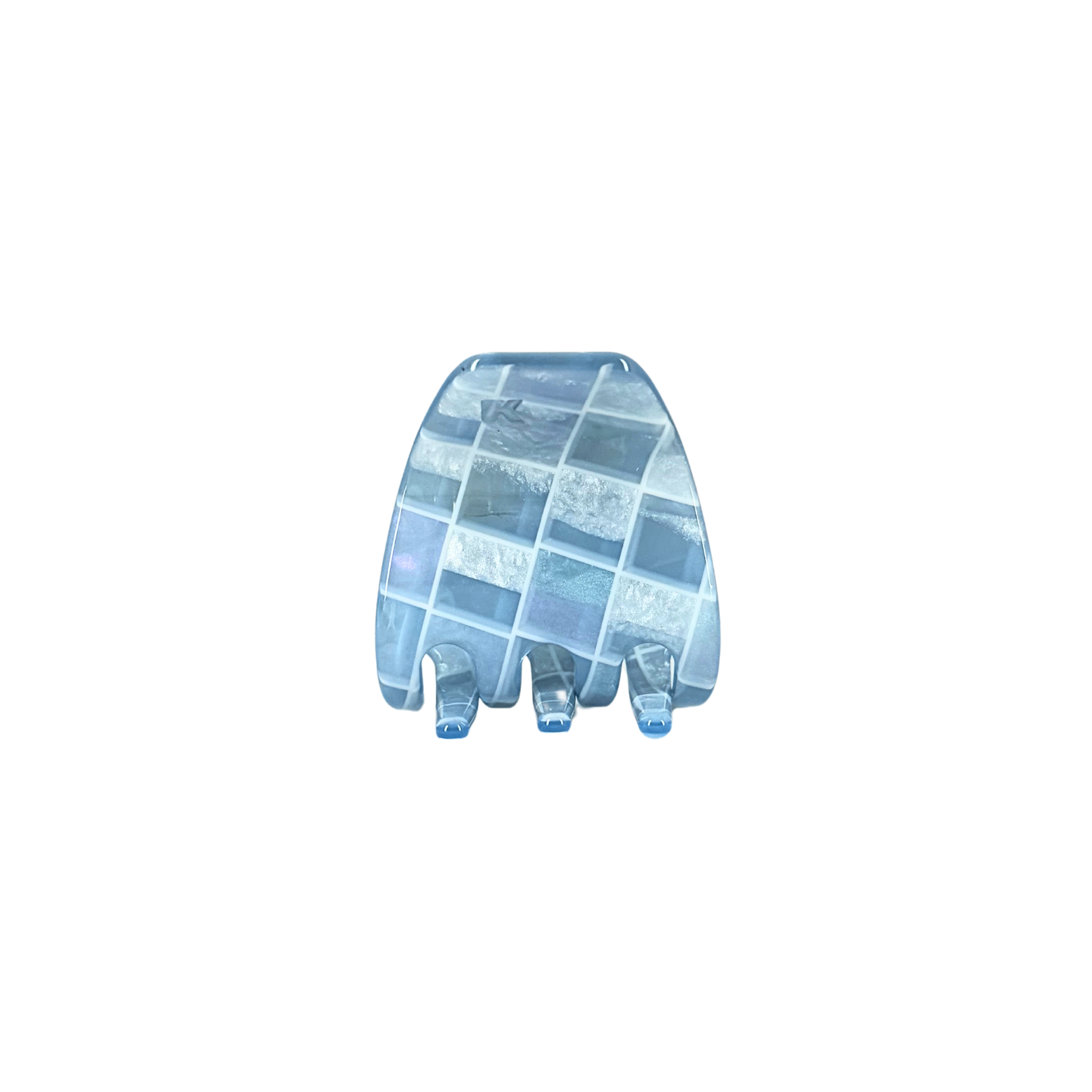 Mini Hair Claw Clip | Aquamarine Tile