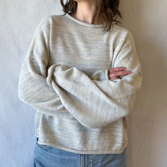 Rolled Sweater | Heather Grey