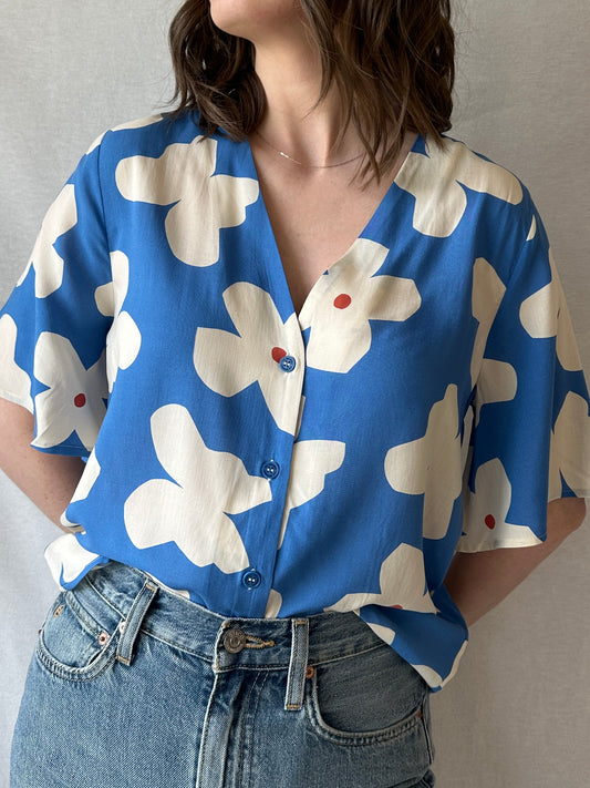 Libelula Blouse | Blue Butterfly