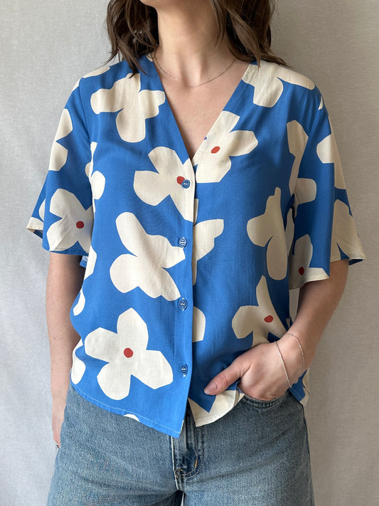 Libelula Blouse | Blue Butterfly