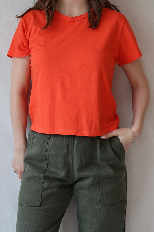 Cropped Ojai Tee | Poppy Red