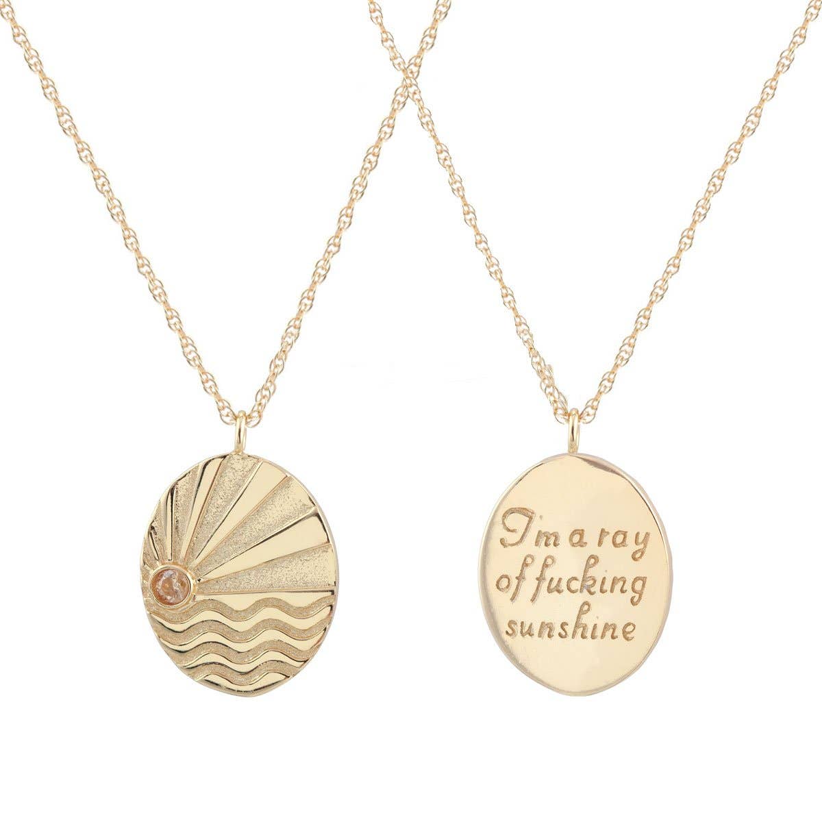 Ray of Sunshine Charm Necklace: 18K Gold Vermeil