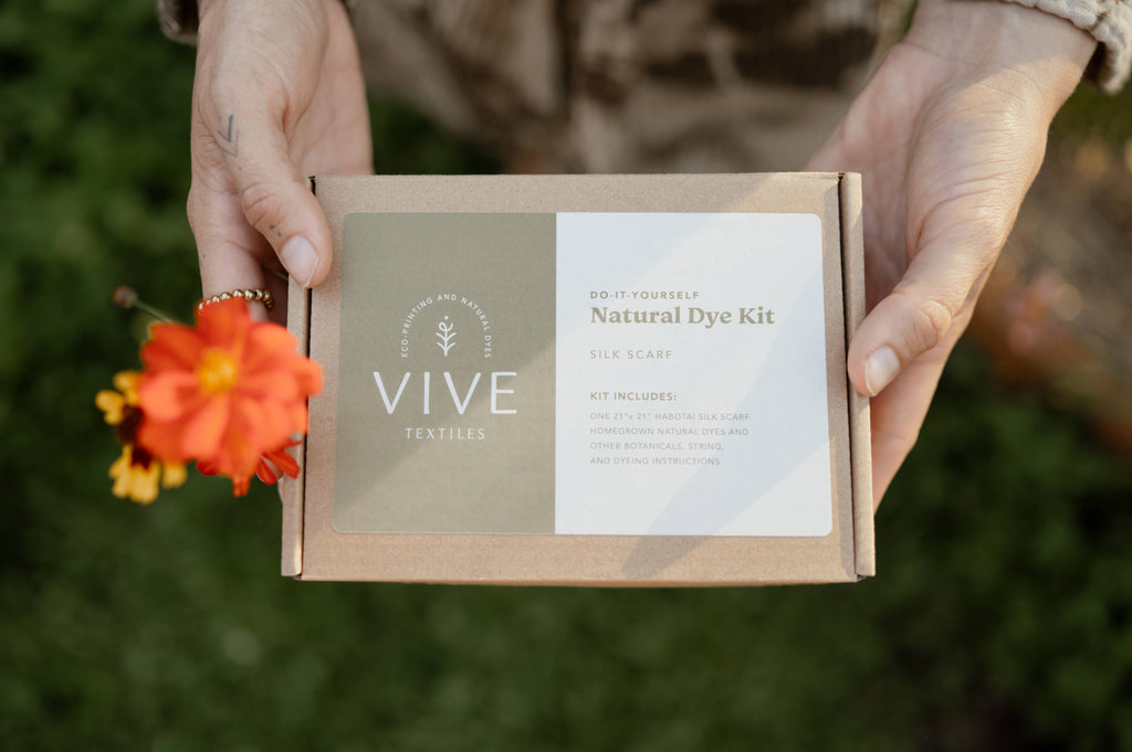 Botanical Dye Kit - Silk Scarf + Real Flowers
