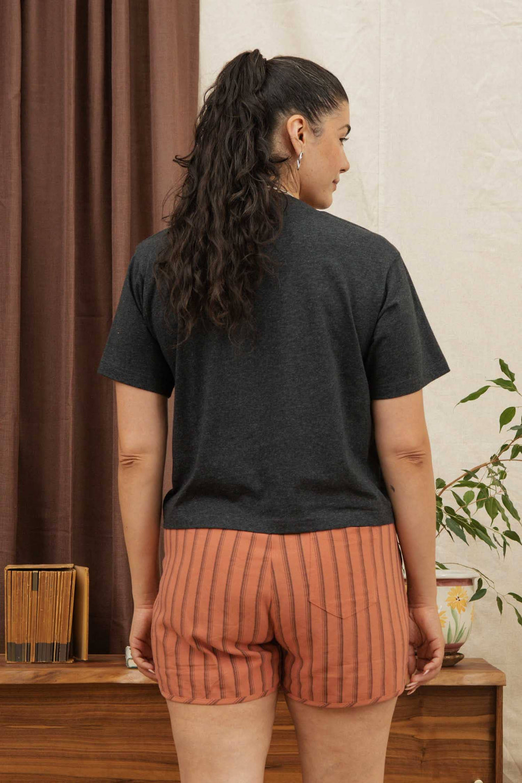 Recycled Boxy Tee | Charcoal Heather