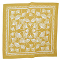 Ginkgo Leaf Bandana - 100% Cotton - Hand Printed - Yellow