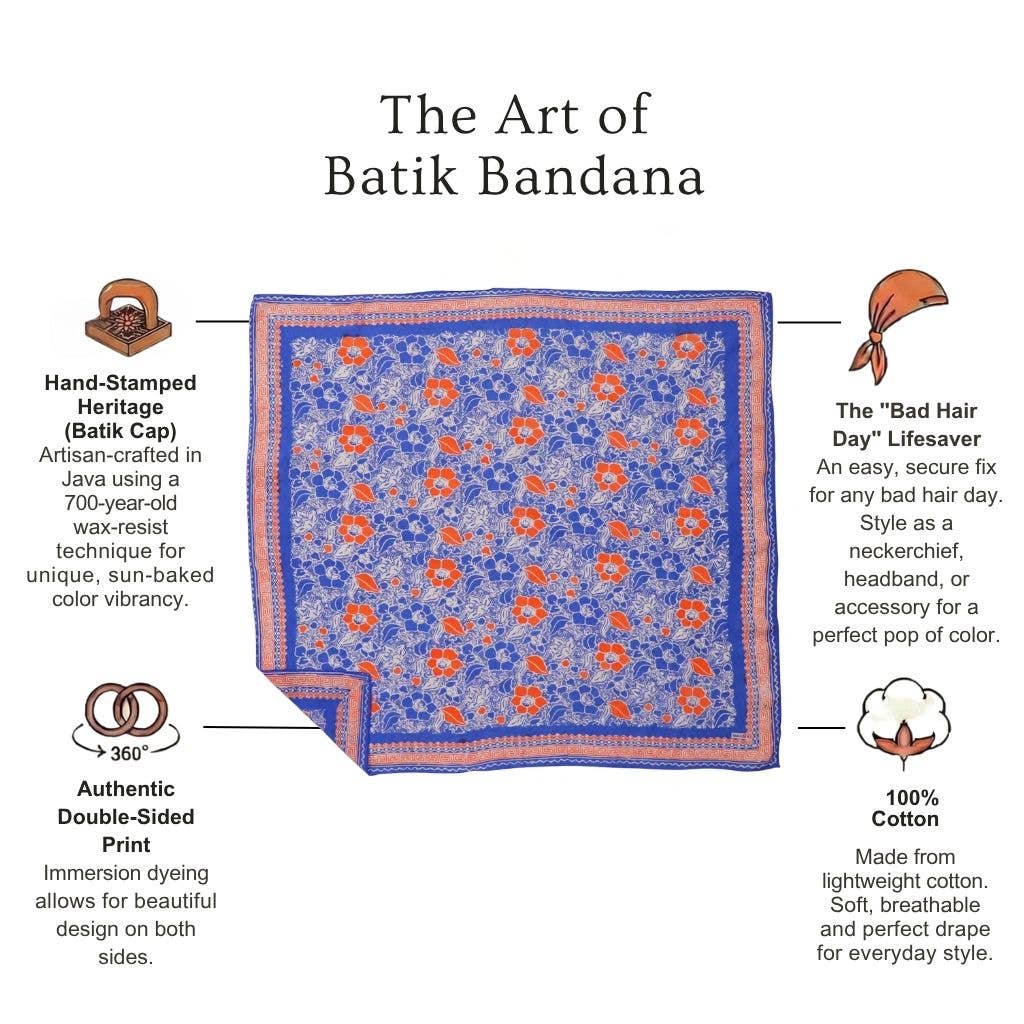 39" Batik Bandana |  Sunset Sky
