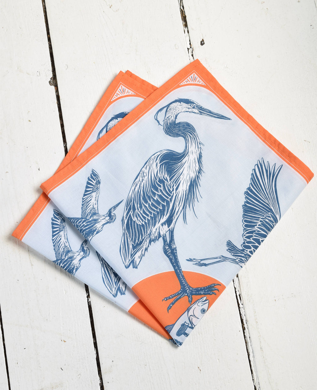 Blue Heron Bandana | Sea Bird Print