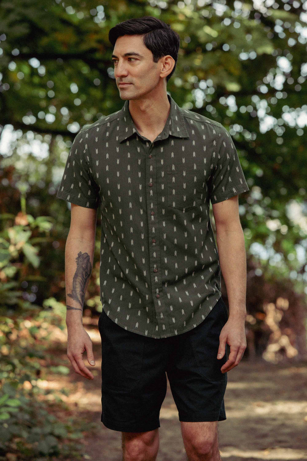 Harbor Slim Shirt / Thyme Arrows