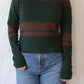 Dante Striped Sweater | Green + Brown
